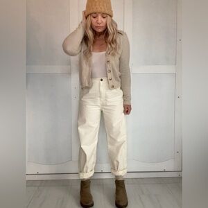 Everlane Cream Barrel Leg Women’s Trouser Pants